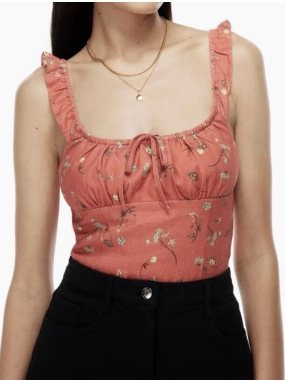 Aritzia Wilfred Boheme Linen Bustier Tank size S